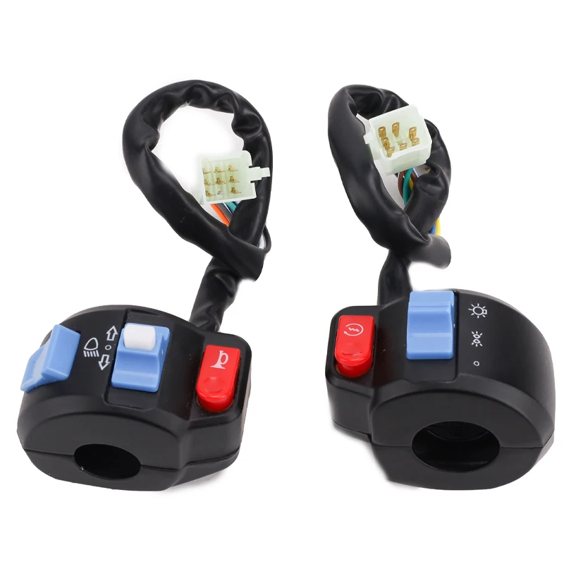 Aluminum 22mm Motorcycle Horn Button Turn Signal Button Switch Control Electric Bike Scooter Handlebar Switch For Gy6 50cc 125cc