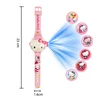 3D Pattern Projection Hello Kitty Girls Watches Children New Cartoon Kuromi LED Watch Kids Toys Wristband Clock Gift 4