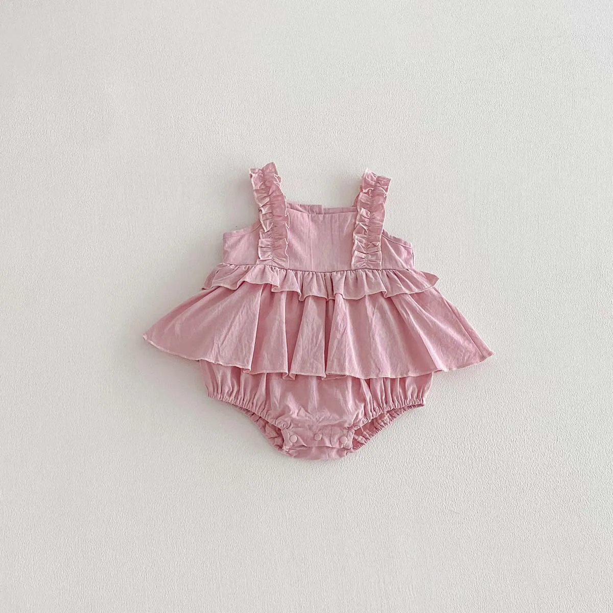 2026 Summer 0-2Y Baby Girl Clothes Lace Shoulder 2