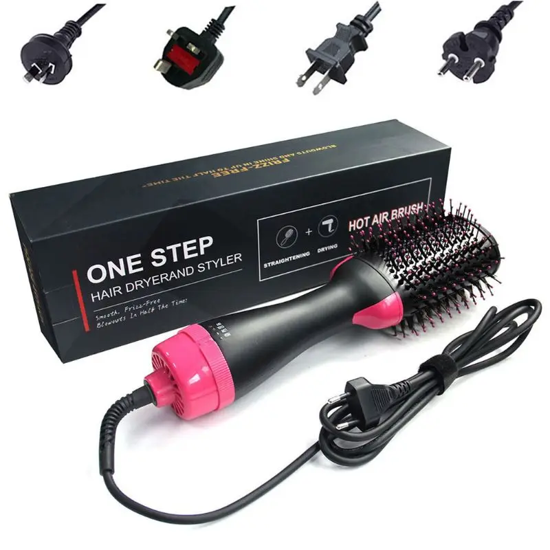 Multifunctional Hair Straightener Brush Hair Curler Brush Hair Styler Tool Drop Shipping 5