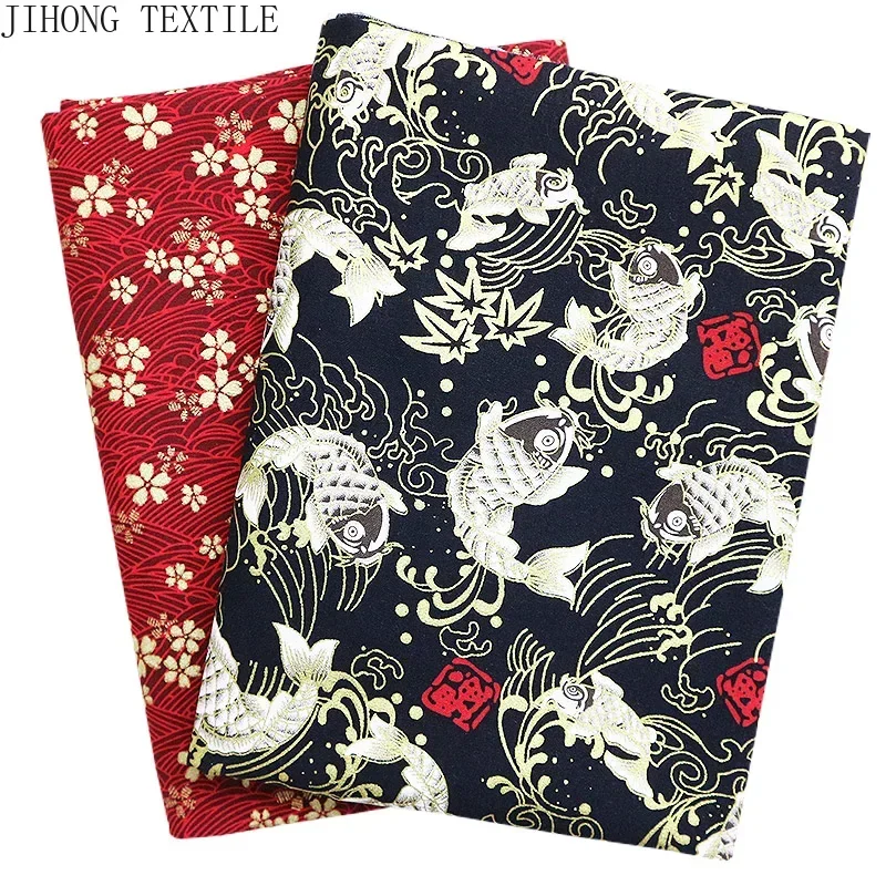 Japanese Kimono Print Cotton Fabric – 50x145cm 4