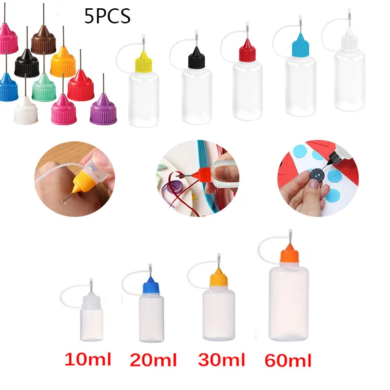 5pcs 3/10/15/20/30/50/60/100/120ML translucent cigarette oil bottle DIY scrapbook process for children hard hat dropper coating