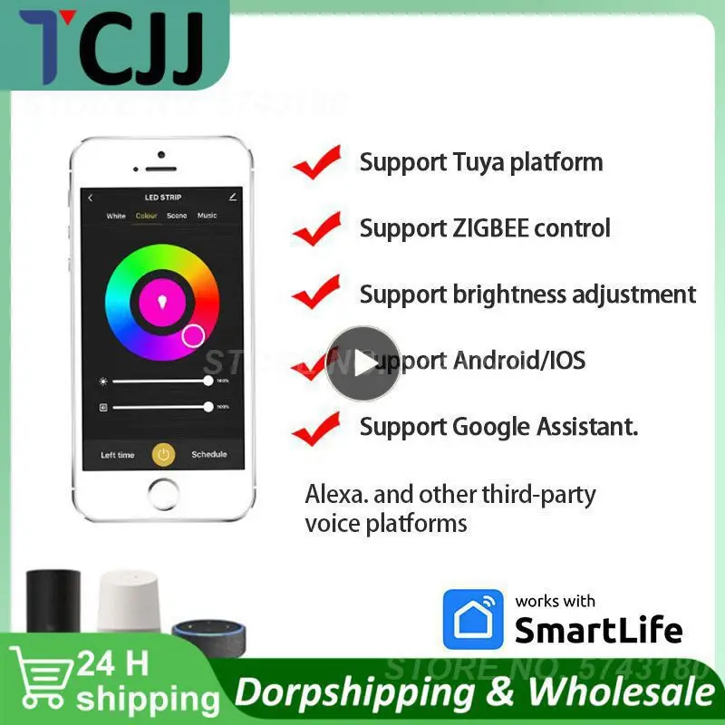 

Wifi-контроллер Tuya, 5 в постоянного тока, 12 В, 24 В, 5050 RGB/RGBW/RGBCCT