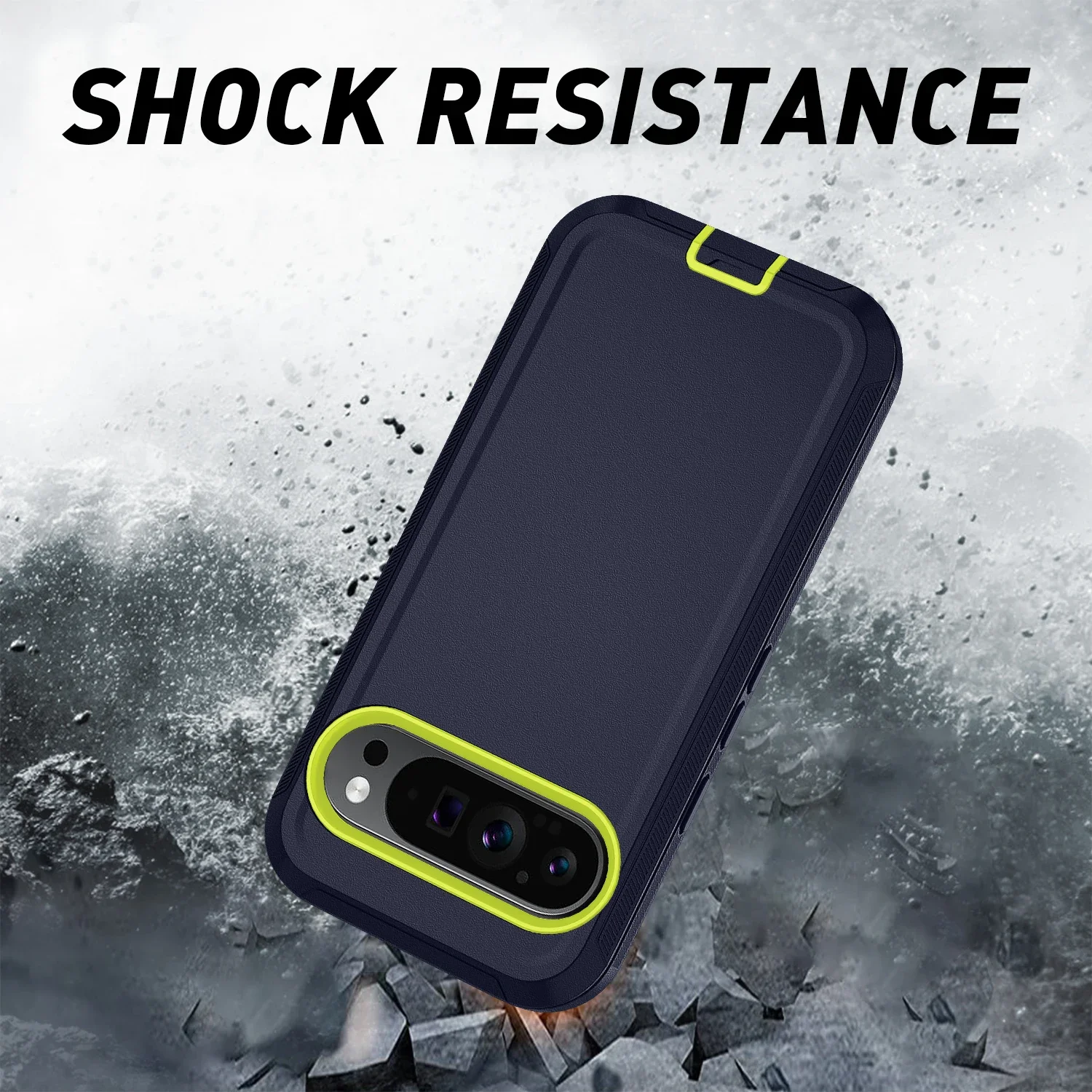 Heavy Duty Dustproof Rugged Armor Shockproof Phone Case with Camera Protection