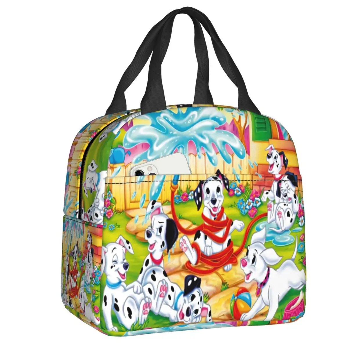 

Cartoon Dalmatian Dog Insulated Lunch Bags for Women Spotted Dogs Portable Thermal Cooler Food Lunch Box Outdoor Camping Travel