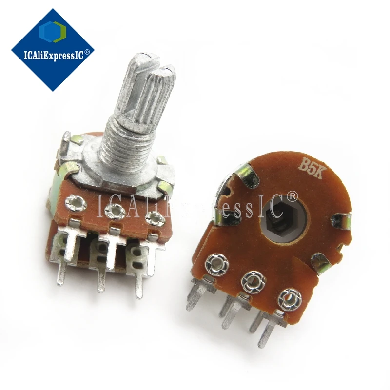 6Pin Shaft WH148 Potentiometer 5pcs/lot multiturn potentiometer linear potentiometer rotary potentiometer potentiometer kit trimmer potentiometer