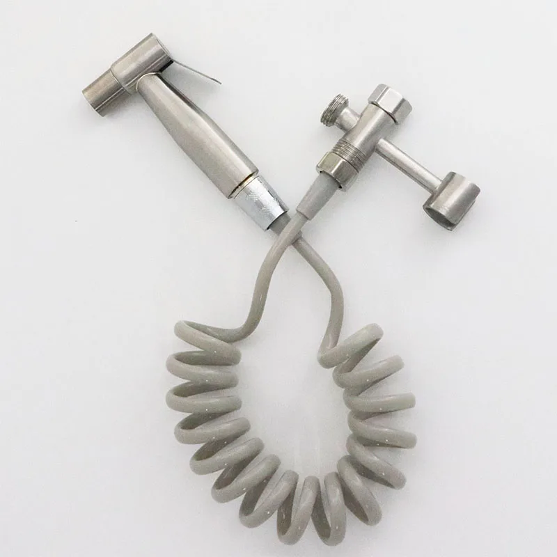 Handheld wash Bidet Spraver Set 304 Stainless SteeSpray Gun Shower Pressurizing Handheld Toilet spray gun shower Self Cleaning 3