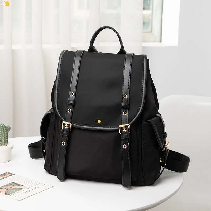 

CFUN YA Luxury Black Backpack Women Fashion Oxford Waterproof Travel Rucksack Anti-Theft Schoolbag Students Female Shoulder Bag