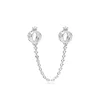 New 925 Sterling Silver Plated Buttefly Daisy Safety Chain Bead Suitable For Ladies Original DIY Bracelet Gift Jewelry Charm 2