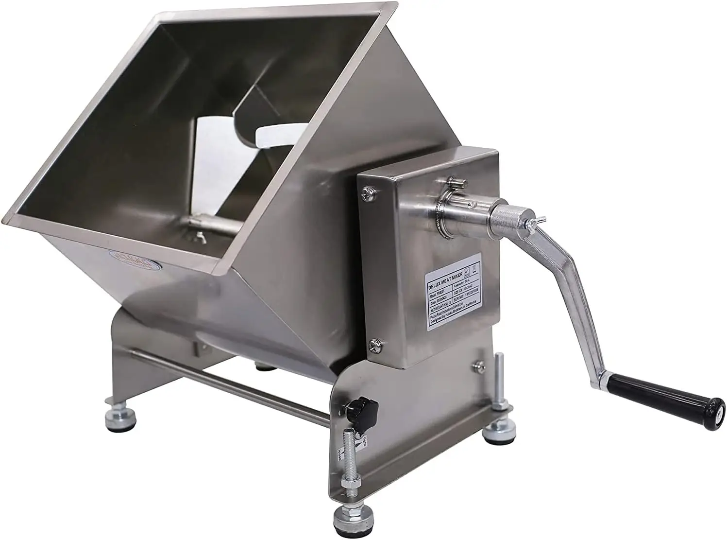 15-Liter Capacity Tilt Tank Manual Meat Mixers 6