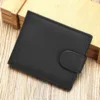 Genuine Cowhide Men Wallet Short  Multi Card Slots Leather Money Clip Fashion