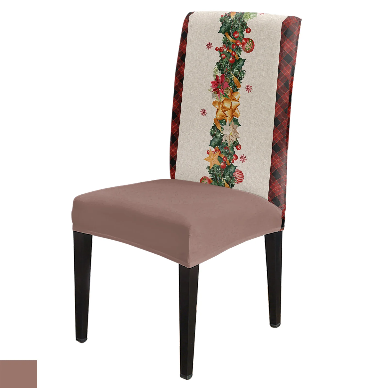 

Christmas Snowflake Lamp Ball 4/6/8PCS Spandex Elastic Chair Case For Wedding Hotel Banquet Dining Room