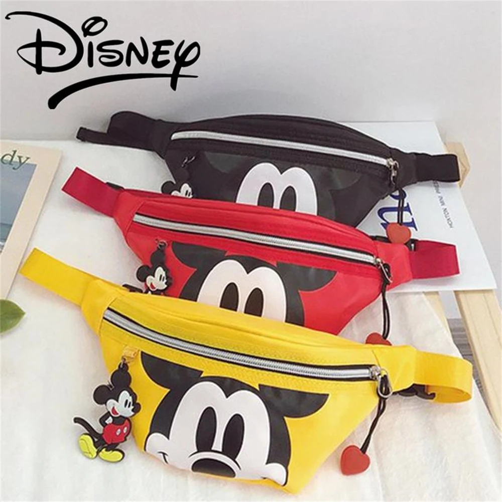 Disney Mickey Korean Children's Bag Mini Cartoon Girl Diagonal Boy Chest Cute Toddler Fashion Outing Waist Backpack |