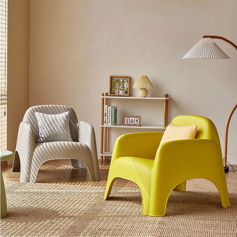 

Nordic Leisure Chair Plastic Chair Designer Chairs Replica Luxury Single Creative Living Room Furniture Modern Pink Home Decor
