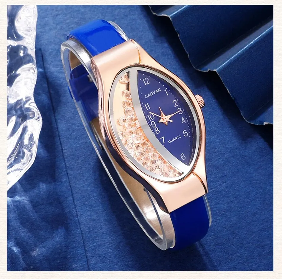 Saad3b5e73d3e472babe020ba5a681d0fU 6PCS Set Women Fashion Quartz Watch Female Clock Rhinestone Dial Luxury Brand Design Women Watches Simple Ladies WristWatch Mallzona