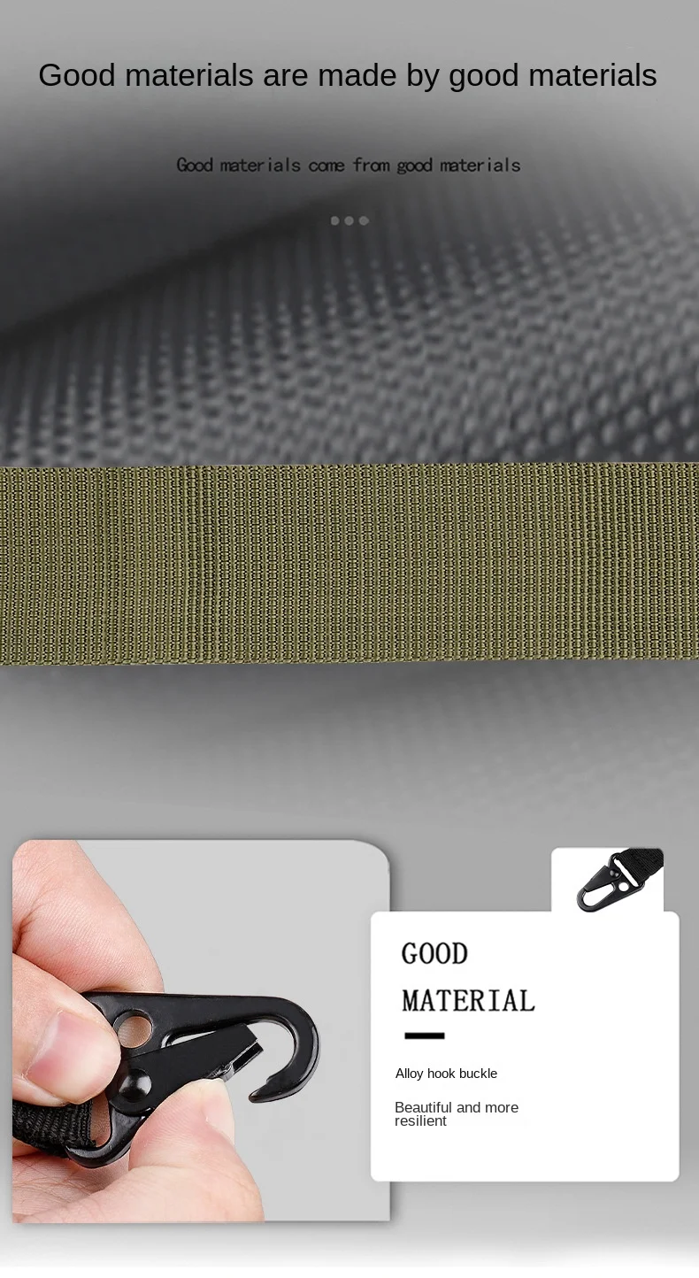 Taktischer Zweipunkt-Schulterriemen, Robuster Nylon-Gewehrgurt für Outdoor-Jagd und Sportzubehör – Detail 6