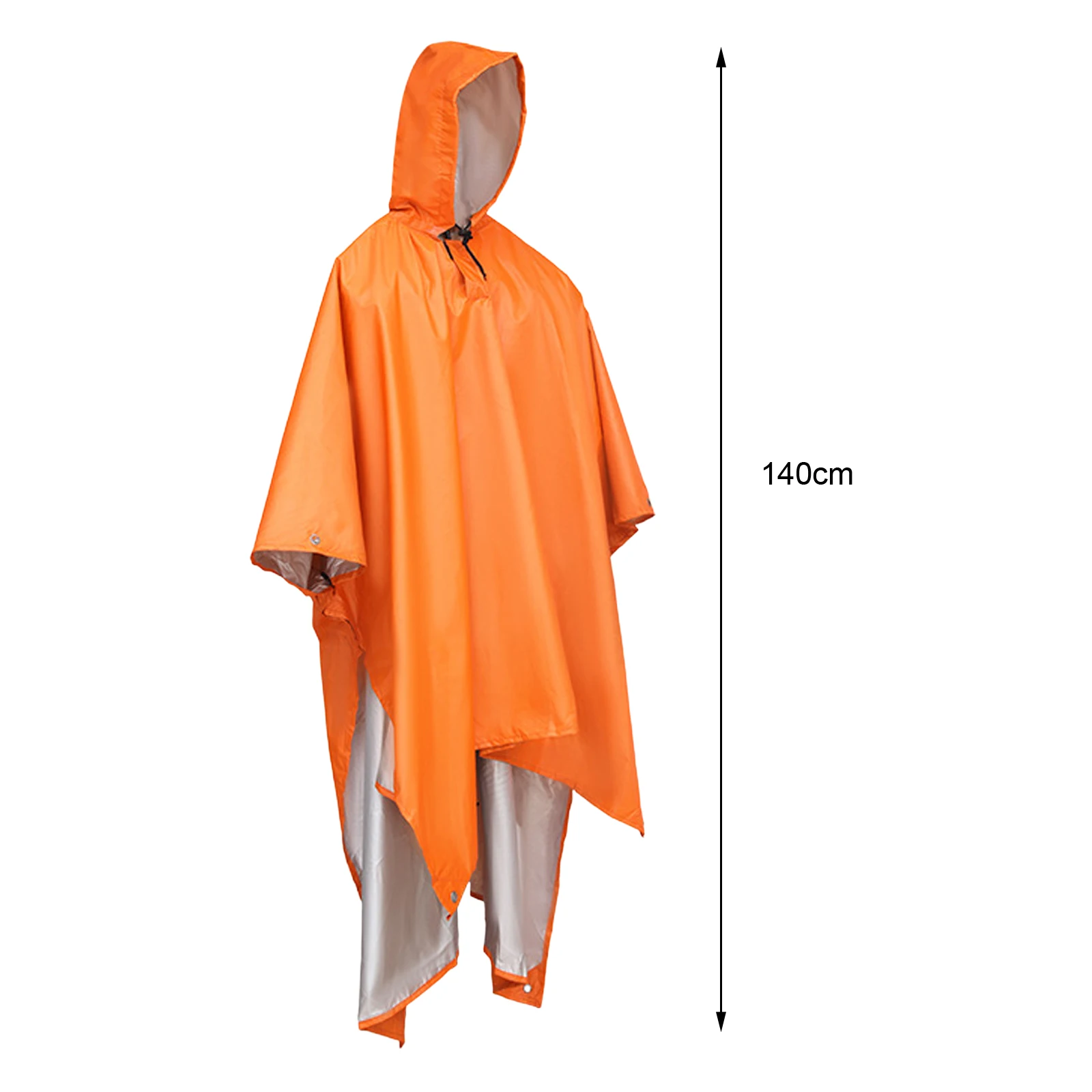 Waterproof Rain Poncho Jacket Shelter Reusable Tarp For Adult Unisex Camping Outdoor Three-In-One Raincoat Lightweight