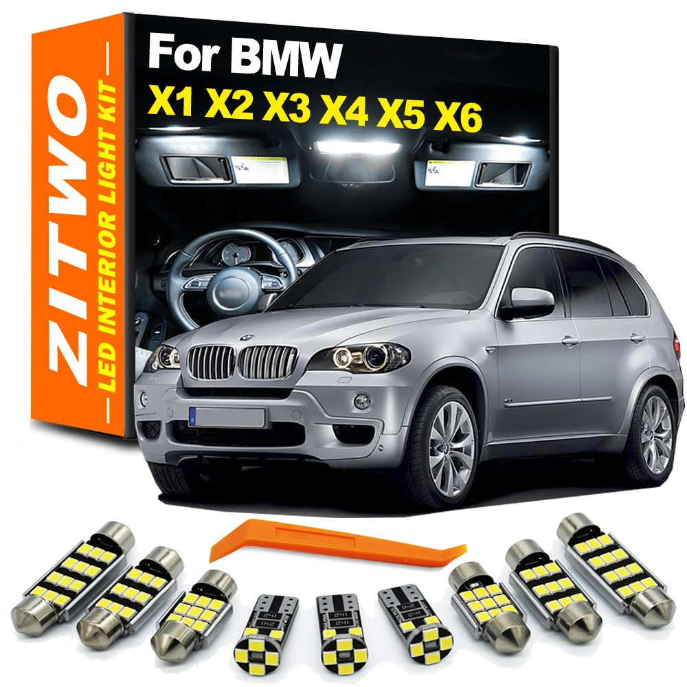Complete Car LED Bulb Interior Door Map Foot Trunk Light Kit For