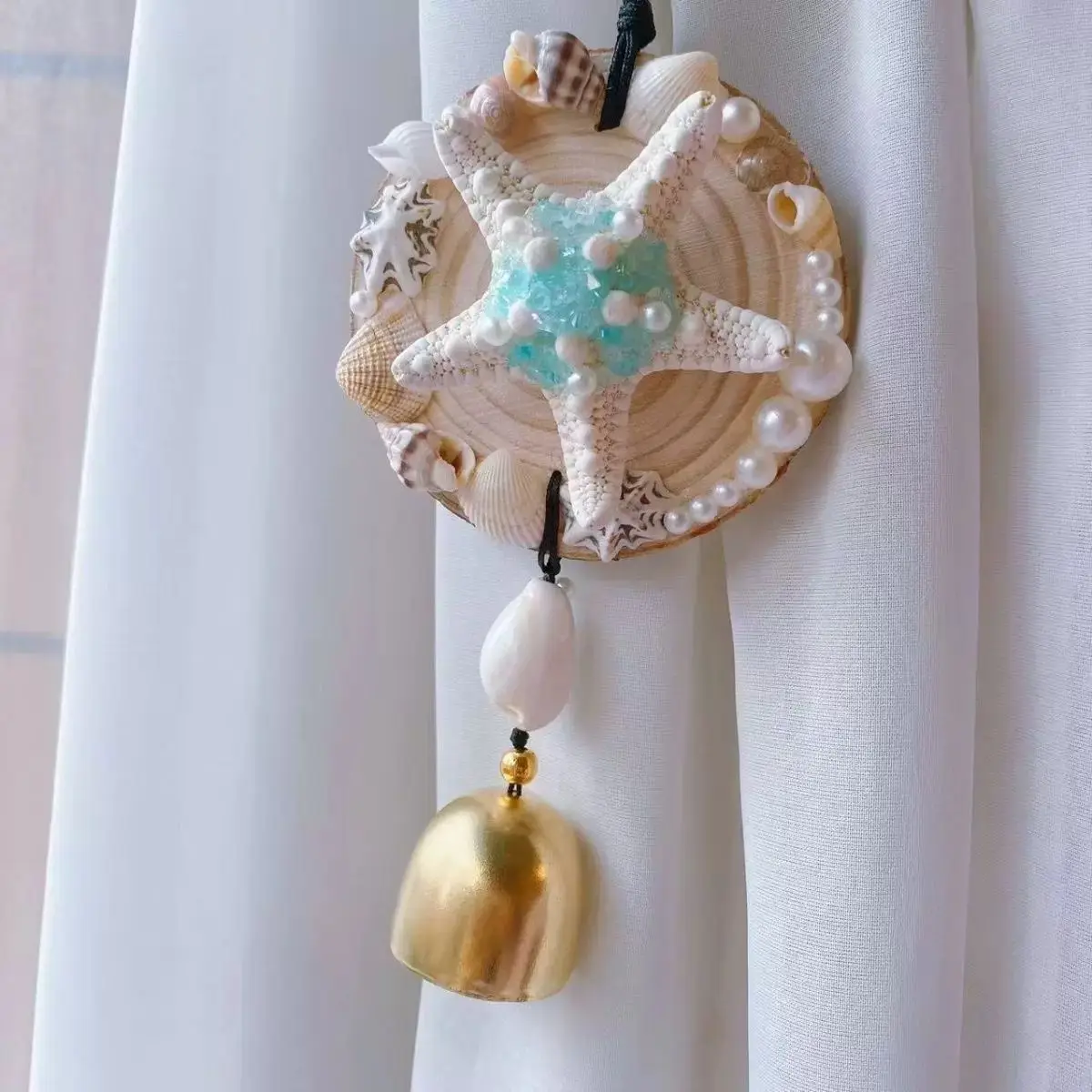 순수 수제 DIY 창의적인 제작 조개 바람 종소리 장식품 여행 집 장식 자동차..