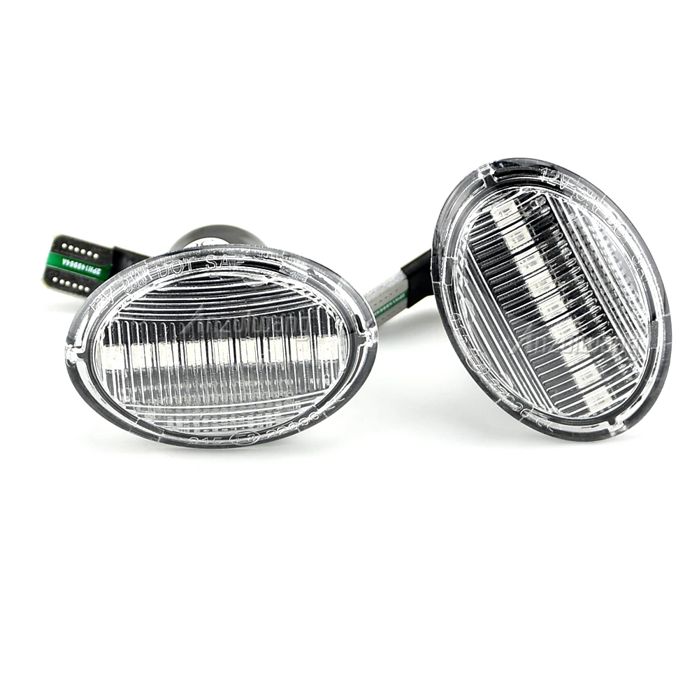 NSLUMO Frecce Laterali LED Dinamiche Fumé Per Fiat 500/Abarth, Ford Ka, Lancia Ypsilon, Alfa 4C – 2 Pezzi, Sequenziali