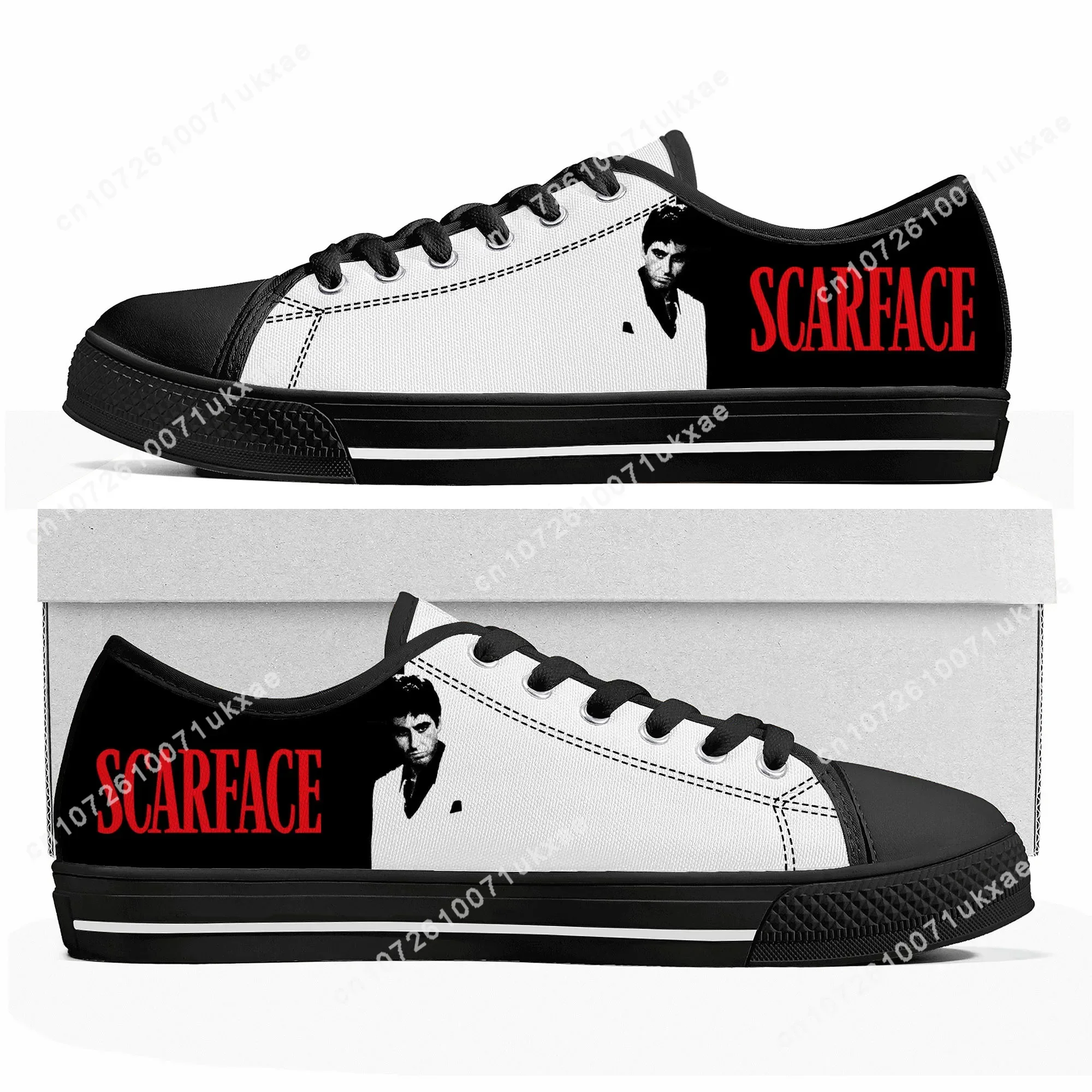 Scarface Low Top Sneakers Mens Womens Teenager High Quality Al Pacino Canvas Sneaker couple Casual Shoes Customize DIY Shoe 2