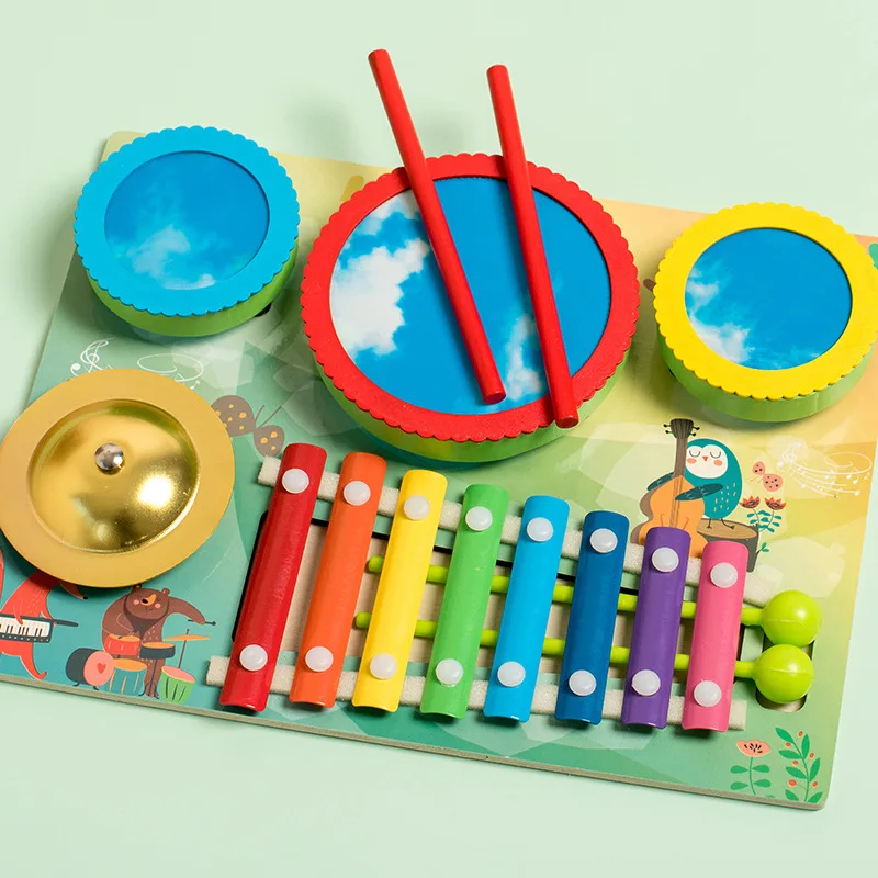 Wooden Xylophone Kids Musical Toys Montessori Percussion Instruments Drum Set Learning Educational early education toys educational toys music toys musical instrument