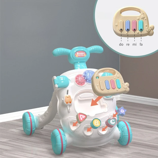 ‌Advanced Baby Walker Anti-Tip Learning Toy Musical Activity Table Balance Training Infant Push Car Safety Assistant withWheels‌ 1