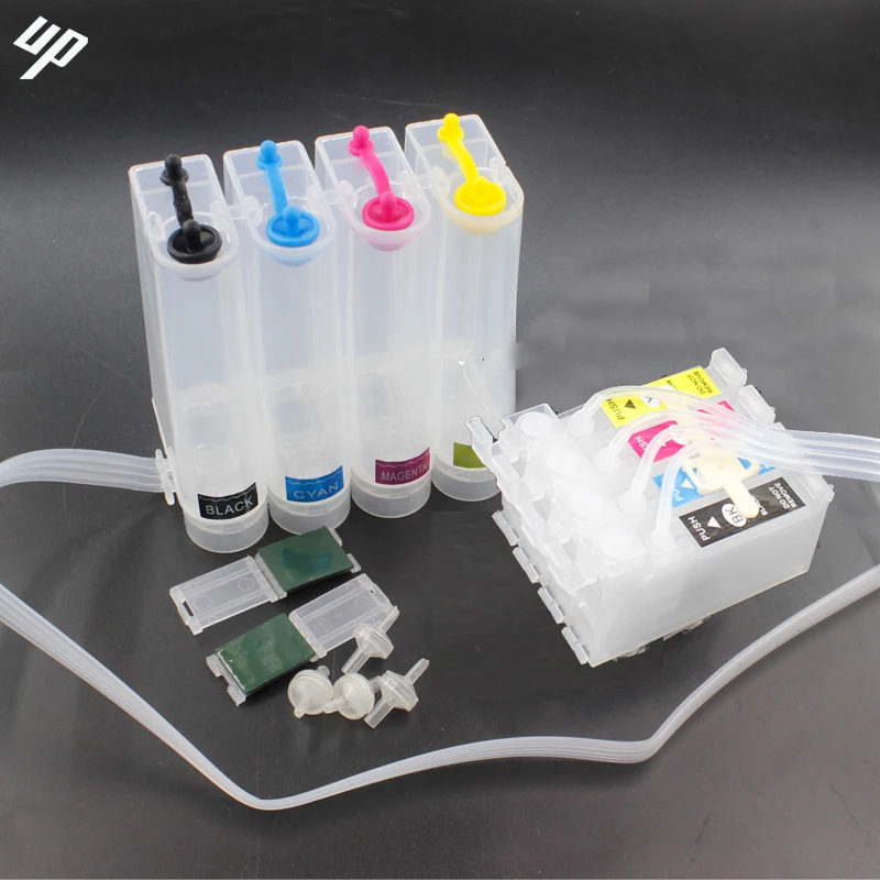 엡손 WF-2810 WF-2820 WF-2830 WF-2835 WF-2840 WF-2845 WF-2850 WF-2870 XP-2100 XP-2105 XP-2150용 칩 없는 빈 Ciss 시스템