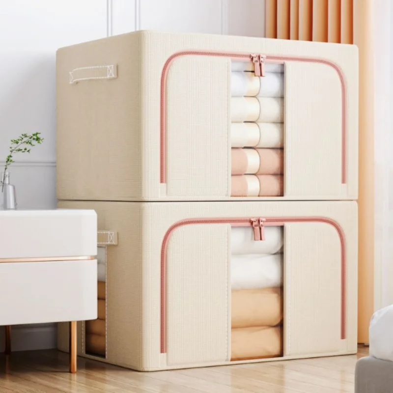 Foldable Leather Storage Box for Clothes Large Capacity Quilt Blanket Closet Wardrobe Clothing