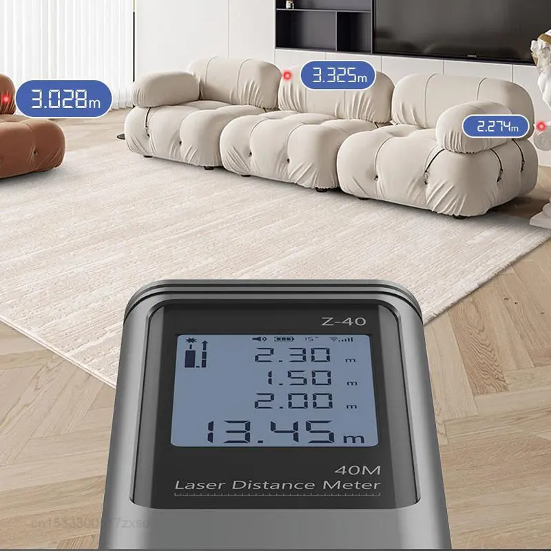 Laser Rangefinder Cross Line Casting LR1 Digital Inclinometer Angle Measure Laser Level Ruler Measure Tool 2 in 1 for Xiaomi,laser rangefinder,laser tape measure,laser protractor,land measuring instrument,electronic component measurement tool,laser leveling instrument