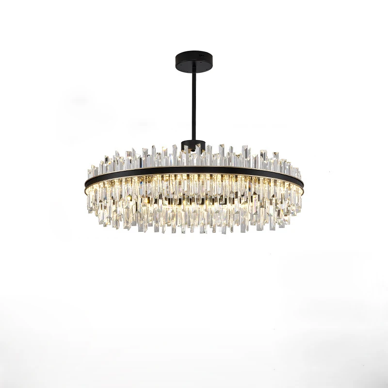 

K9 Crystal Series Black Gold Dimmable LED Designer Hanging Lamps Chandelier Lighting Suspension Luminaire Lampen For Living Room