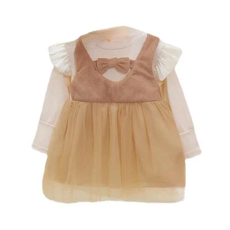 

New Spring Autumn Baby Clothes For Girls Children Cute Fashion Long Sleeved Dress Toddler Casual Costume Infant Kids Sportswear