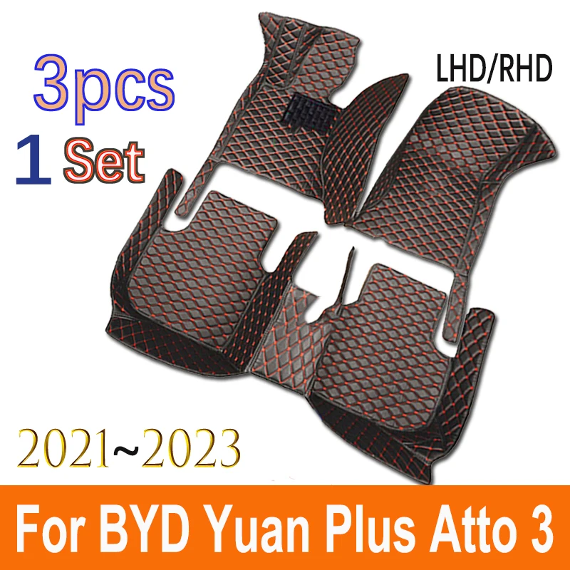 

RHD Carpets For BYD Yuan Plus Atto 3 2021 2022 2023 Car Floor Mats Auto Interior Accessories Automobiles Custom Parts Waterproof
