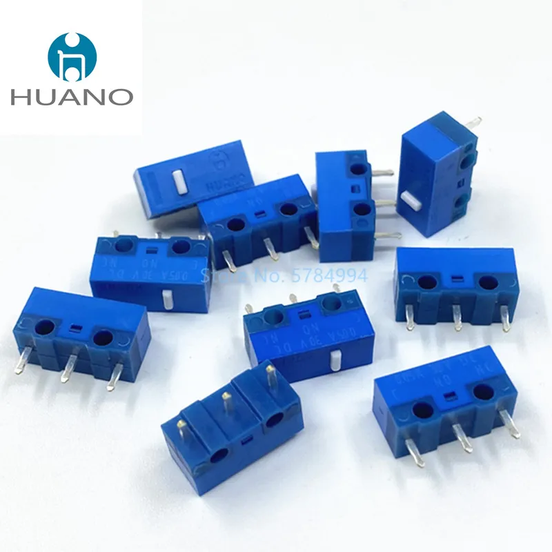 frete grátis pçs nova chegada huano micro interruptor azul casca branco ponto milhões de cliques vida computador mouse botão