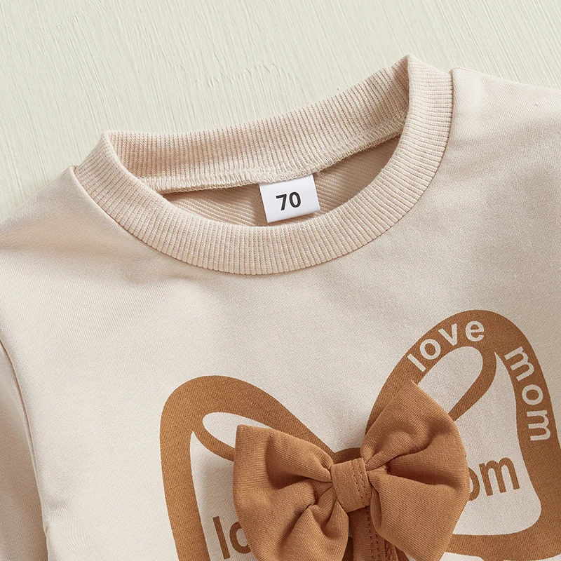 Toddler Girl Ruffle Bow Sweatshirt & Pants Set 6