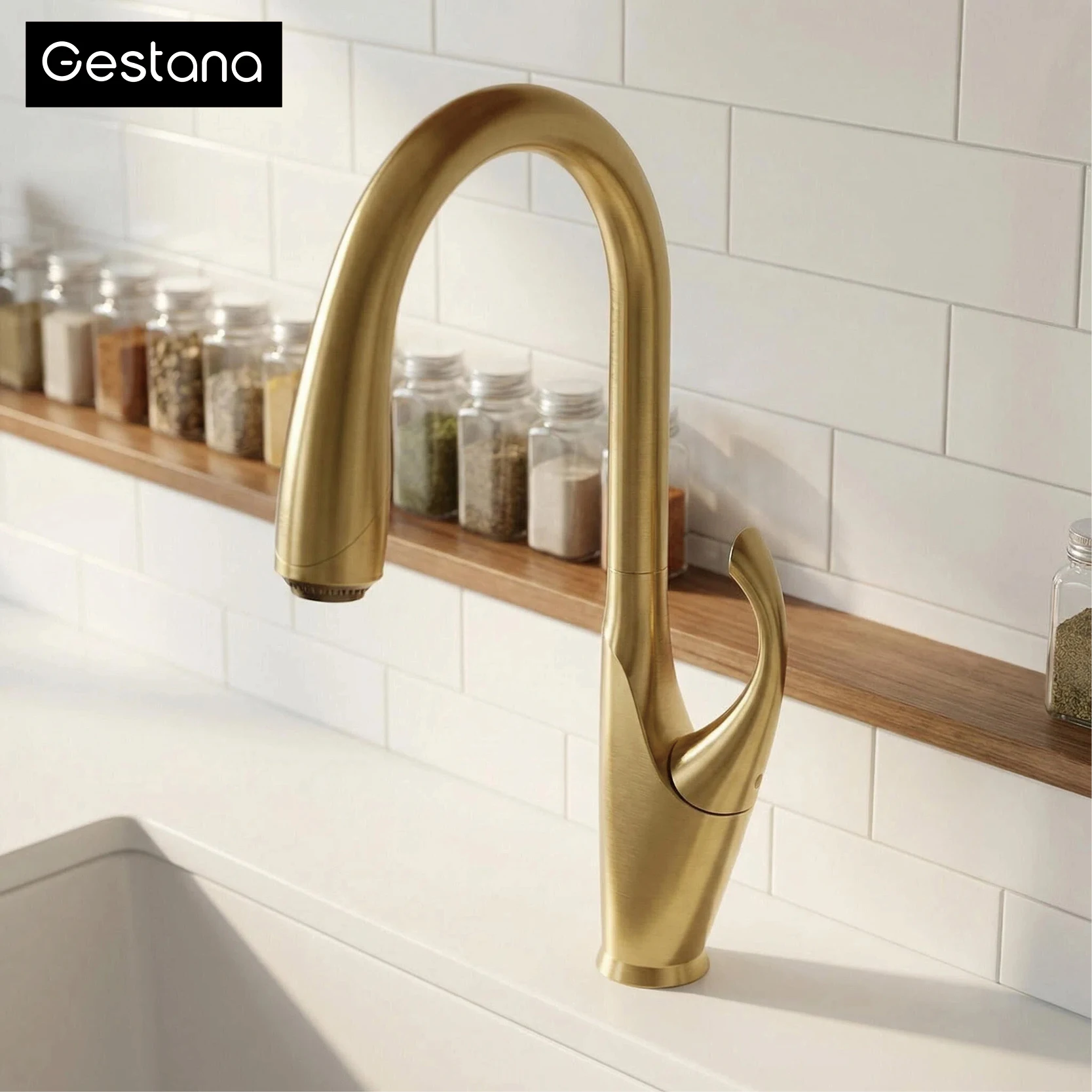 Luxury black brass touch switch kitchen faucet single handle ceramic valve core hot&cold water pull-out type 3-function sink Tap 1