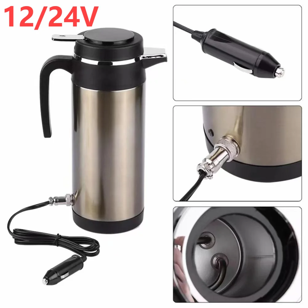 12V/24V Veicolo Acqua Calda Bollente Bollitore Elettrico Camion Da Viaggio Isolamento Termico Tazza Di Riscaldamento Auto Teiera Caldaia Bottiglia 1.2