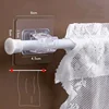 10PCS Curtain Rod Hook Non Perforated Curtain Rod Frame Household Wall Adhesive Bracket Clamp Door Curtain Telescopic Stick Hook 2