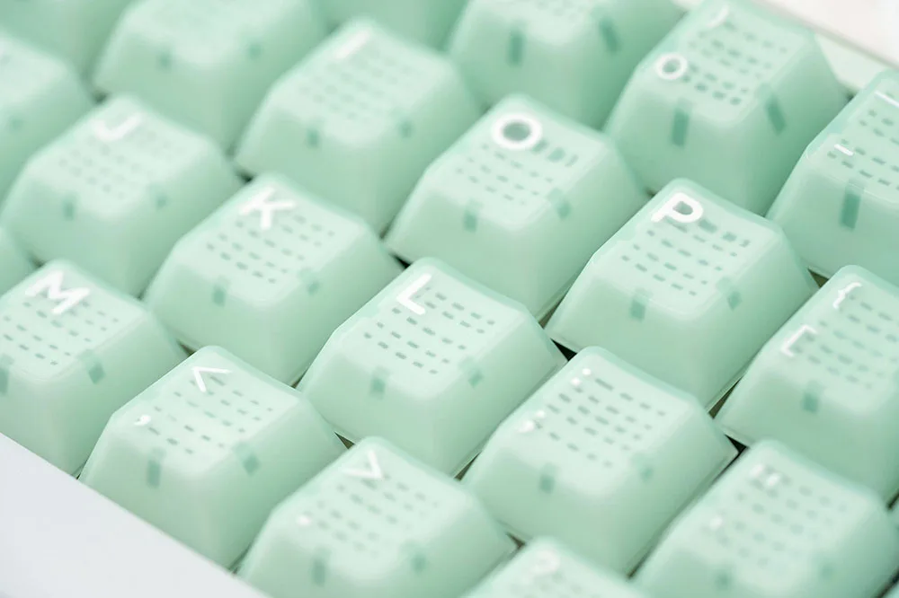 Domikey-x ju Jade Keycap Grupo Abs Doubleshots Cherry Perfil para Teclado 87 Tkl 104 Ansi Xd64 Bm60 Xd68 Bm87 Bm65 - Imagem 4
