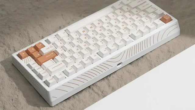 Meletrix boog75 tastatur pbt keycaps kabel gebundener 