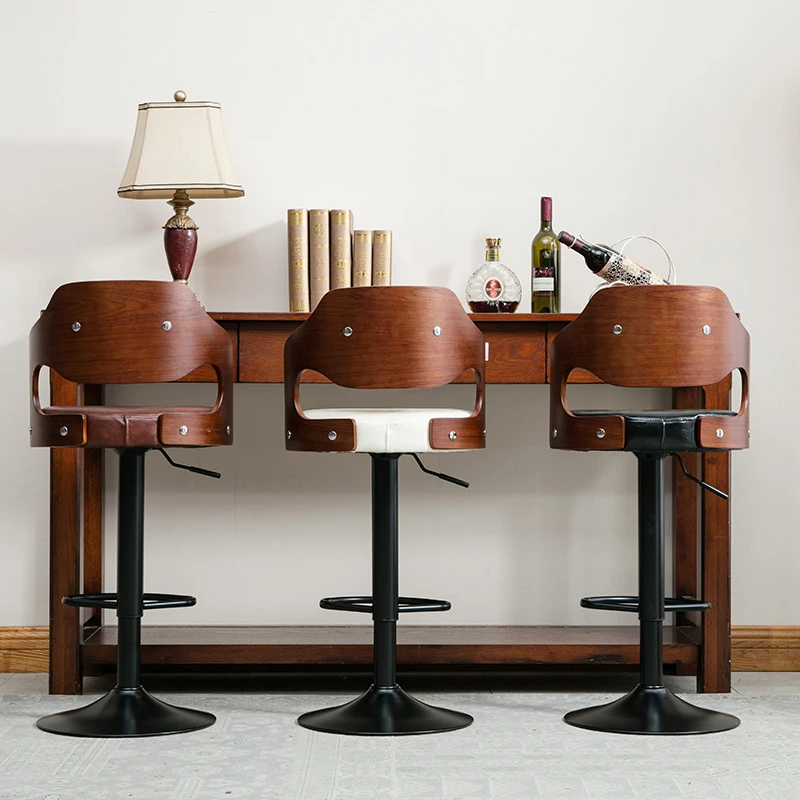 

Luxury High Kitchen Bar Chairs Home Backrest Swivel Height Salon Bar Chairs Ergonomic Manicure Sillas Para Barra Furniture