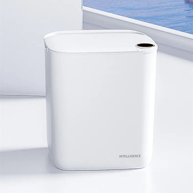 

18L Smart Display New Trash Can Home Bathroom Waterproof Automatic Sensing Trash Can Paper Towel Basket Bedroom Living Room