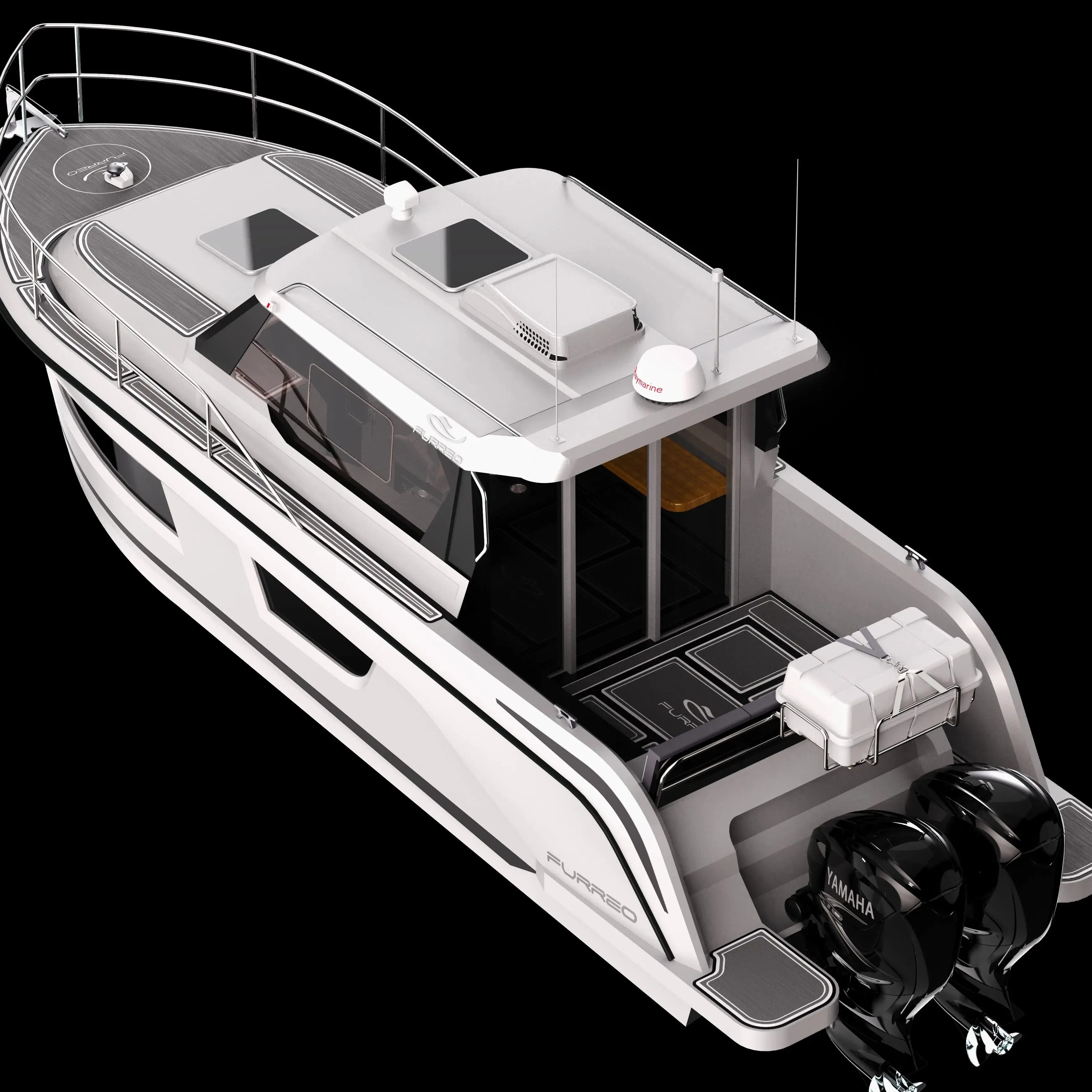 FURREO FQ900 Lightweight Easy to Maintain The dream 8-person luxury yacht is available for sale and after- guarantee