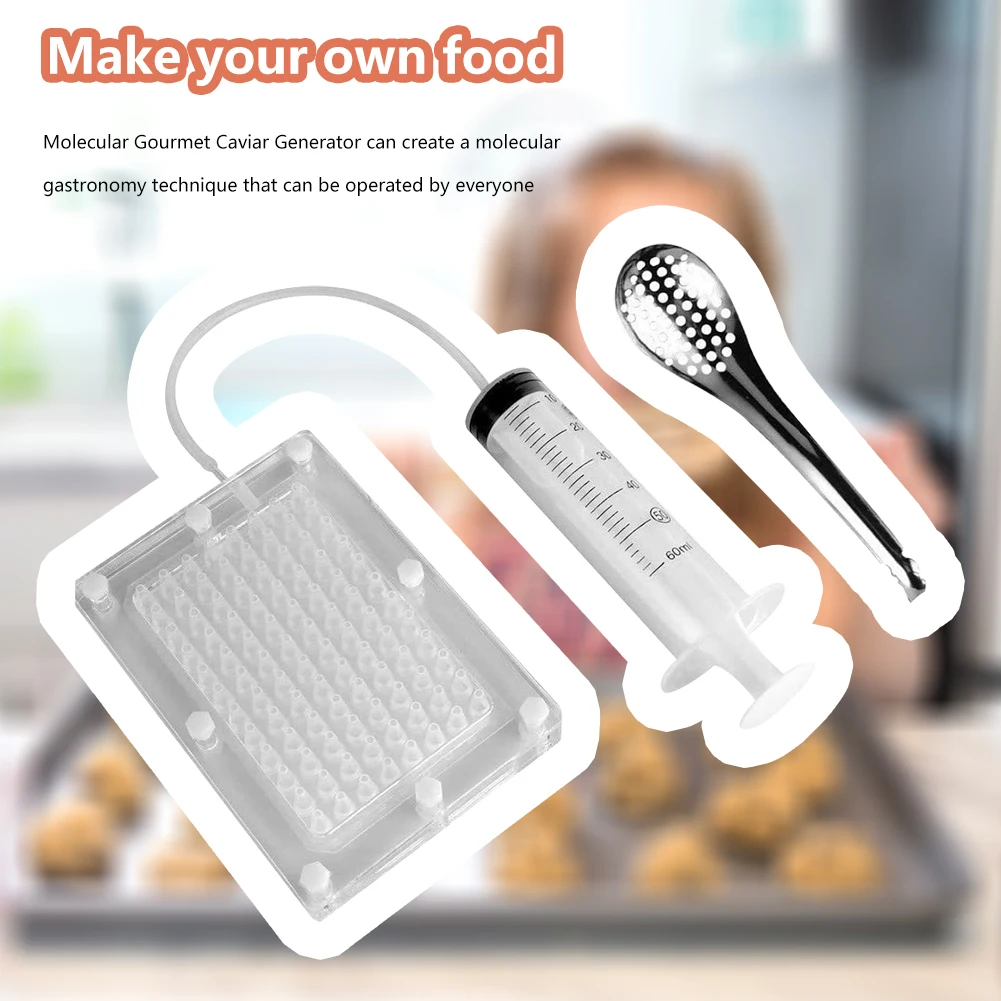 Molecular Gourmet Tools Transparent Molecular Gastronomy Kit with Spoon 5