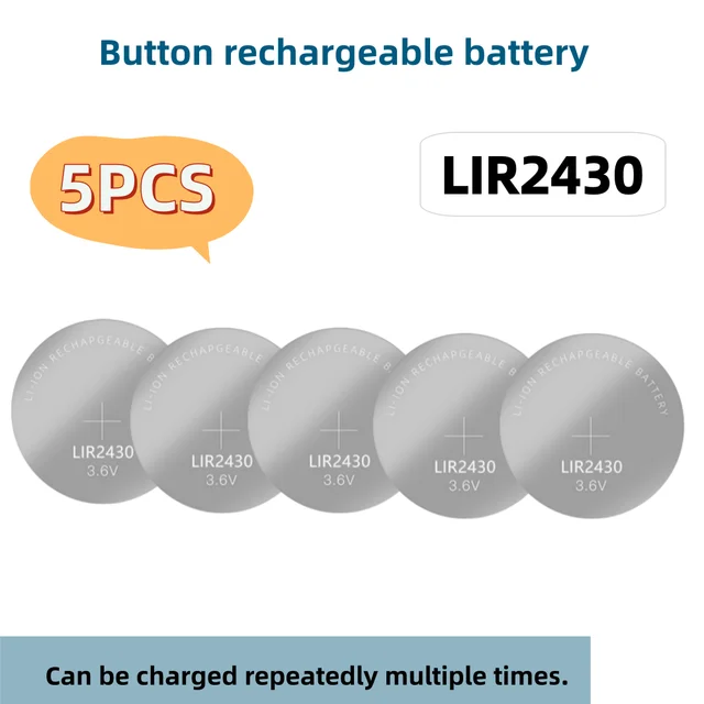 LIR2025 LIR2016 LIR2430 LIR2450Rechargeable Battery CR2032 CR2025 Lithium charging Can Replace CR2032 for watches