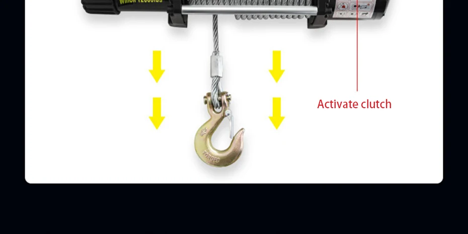 12V/24V Electric Winch Off-road Automotive Self-Help Electric Hoist Winch Extrac