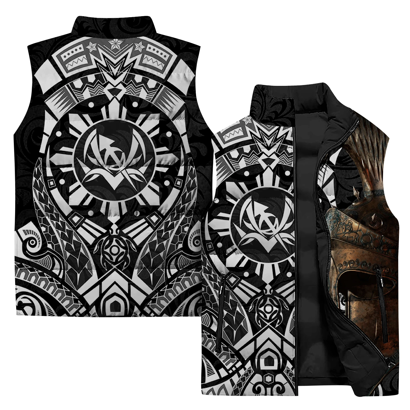 thumbnail image 1 of Chalecos geniales para hombres Chalecos de armadura Chaquetas para hombres Tendencia de invierno para hombre Calidez Impresión 3D Chaleco de caballero duradero a prueba de viento frío Abrigo de alta c, 1 of 5
