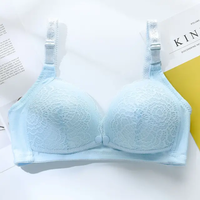Maternity Bra Wire Free Front Closure Breastfeeding Nursing Bra