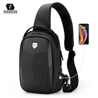 Fenruien Chest Bag Men's Shoulder Bag Trend Messenger Bag Men's Casual Hard Shell for 7.9-inch Laptop 1