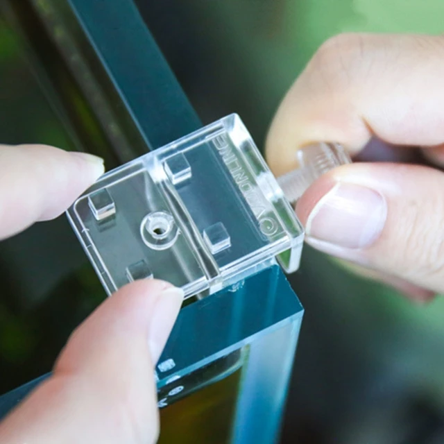 2 Morsetti Rete Per Acquario - Trasparenti, Anti-Fuga Pesci, Facili Da Montare